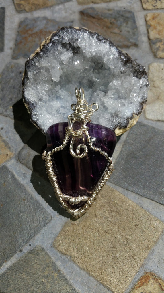 Fluorite Stone in Silver