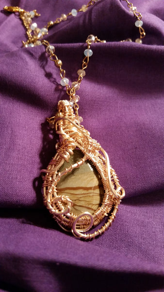 Beautiful Agate Landscape Pendant
