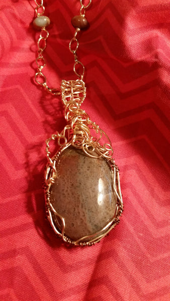 Natural Coral Fossil Pendant