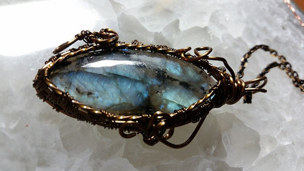 Mystical Marquis Labradorite Pendant