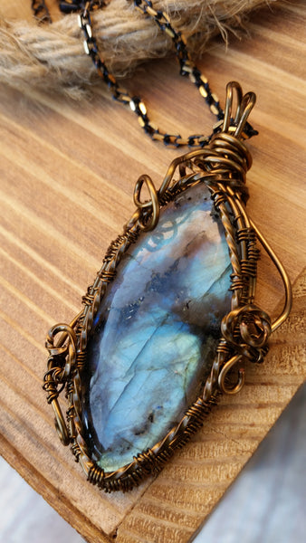Mystical Marquis Labradorite Pendant