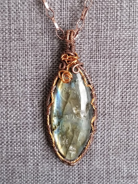 Marquis Labradorite Pendant