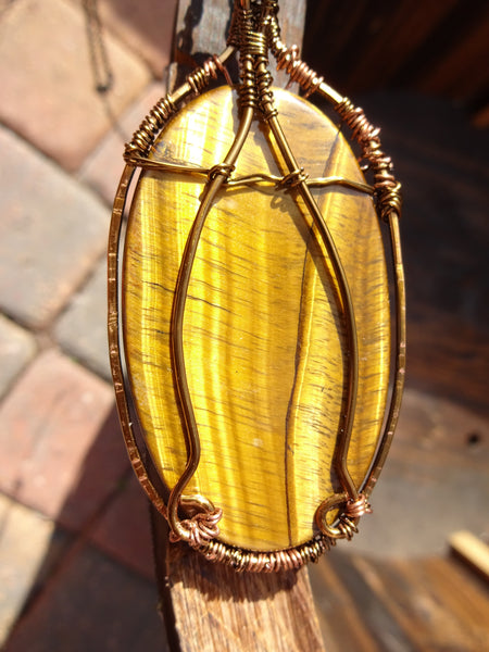 Tiger Eye Tree of Life Pendant