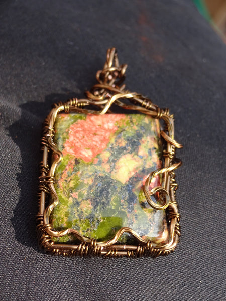 Natural Unikite Stone Pendant